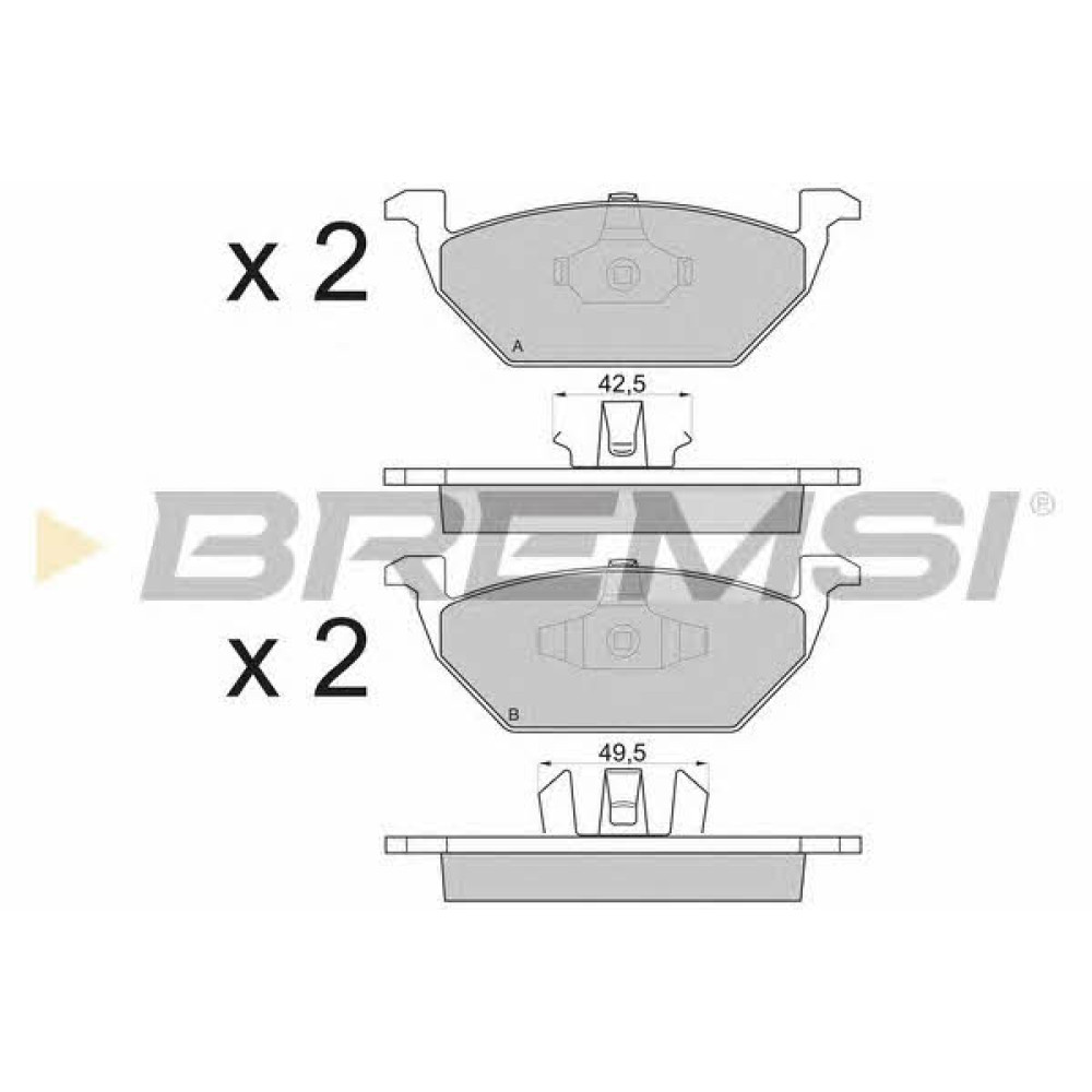 Тормозные колодки передние BREMSI bp2835