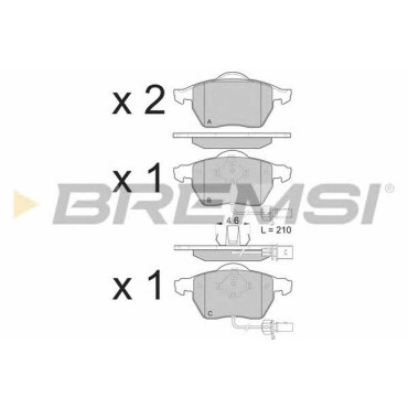 Гальмівні колодки передні BREMSI bp3071