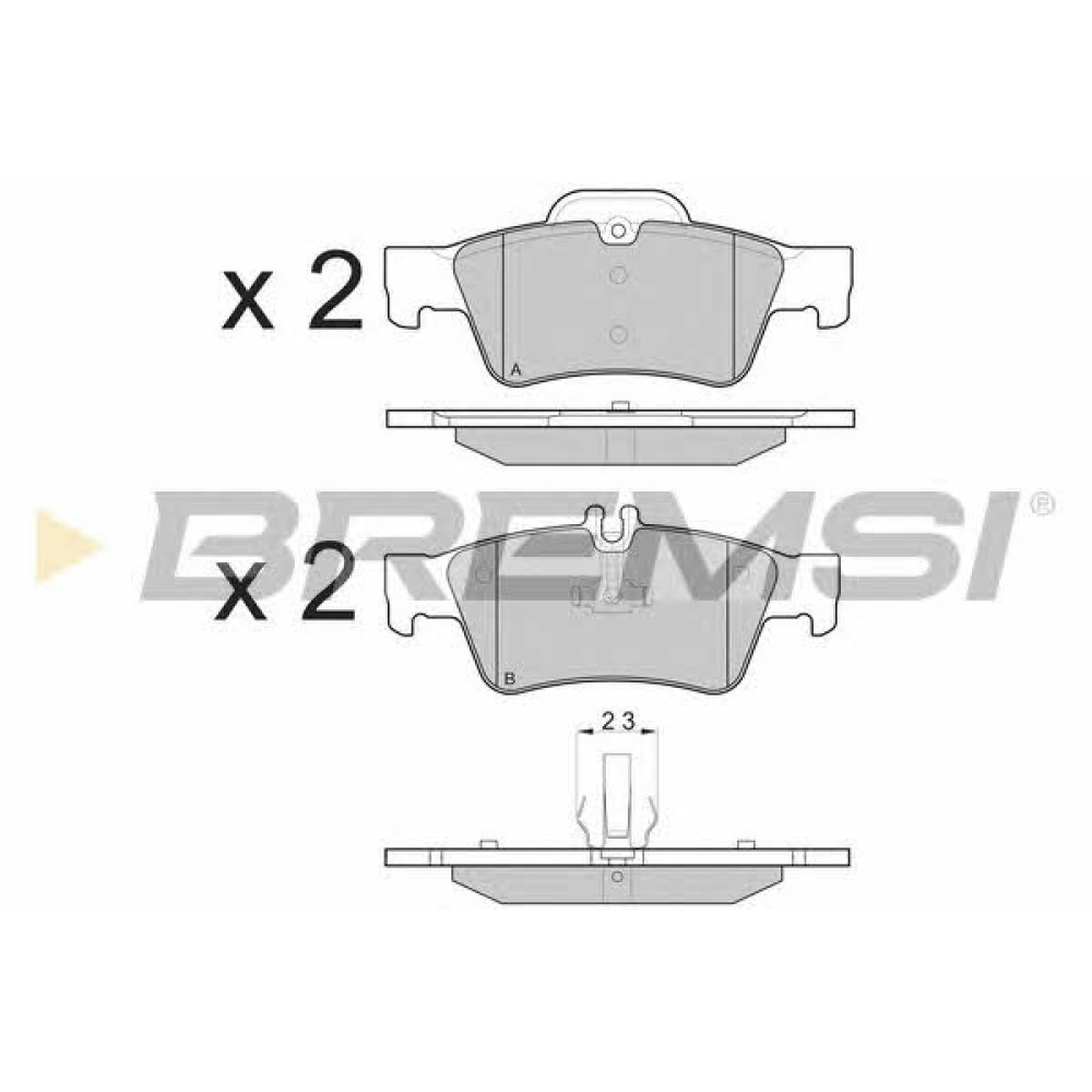 Гальмівні колодки задні BREMSI bp3088