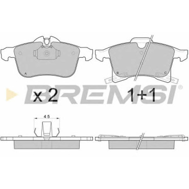 Гальмівні колодки передні BREMSI bp3093