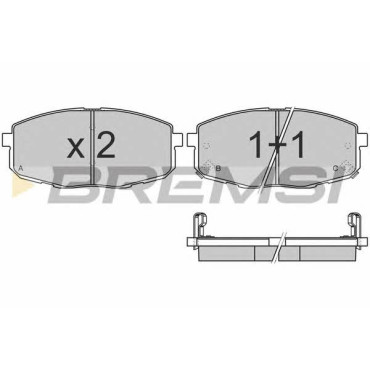 Тормозные колодки передние BREMSI bp3147