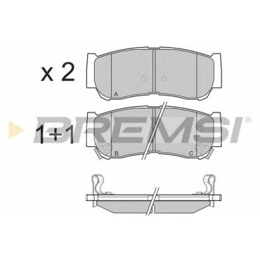 Гальмівні колодки задні BREMSI bp3314