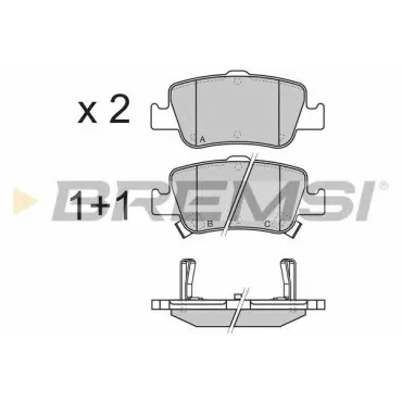 Гальмівні колодки задні BREMSI bp3341