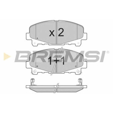 Гальмівні колодки передні BREMSI bp3373