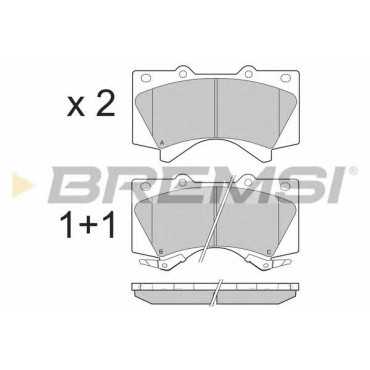 Гальмівні колодки, комплект BREMSI bp3381