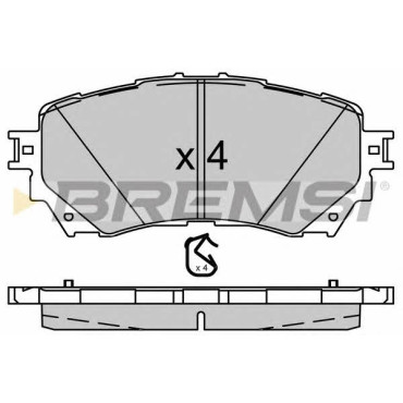 Тормозные колодки передние BREMSI bp3554