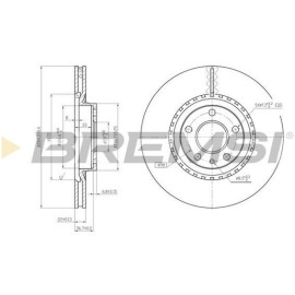 Тормозной диск передний BREMSI cd6156v
