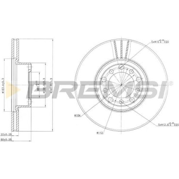 Гальмівний диск передній BREMSI cd6476v