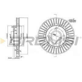 Гальмівний диск передній BREMSI cd7072v
