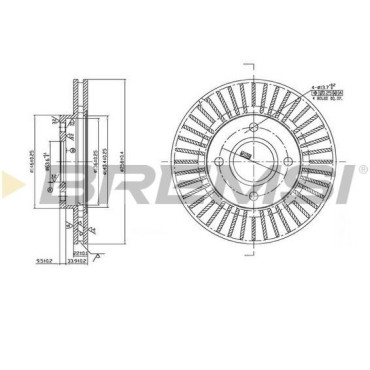 Тормозной диск передний BREMSI cd7072v