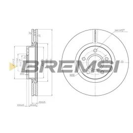 Тормозной диск передний BREMSI cd7225v
