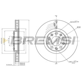 Гальмівний диск передній BREMSI cd7451v