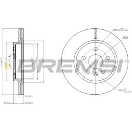 BREMSI cd7805v Гальмівний диск задній вентильований BREMSI cd7805v
