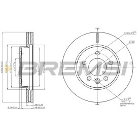Гальмівний диск передній BREMSI cd8017v