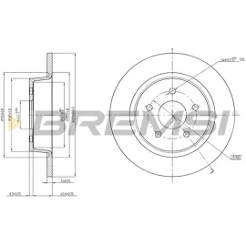 Гальмівний диск задній BREMSI cd8058s