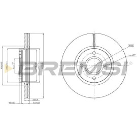 BREMSI cd8461v Гальмівний диск передній BREMSI cd8461v