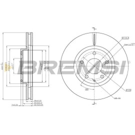 BREMSI cd8463v Тормозной диск передний BREMSI cd8463v