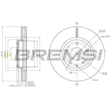 Гальмівний диск передній BREMSI cd8463v