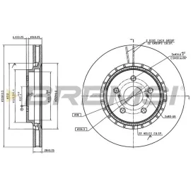 BREMSI cd8645v Тормозной диск передний BREMSI cd8645v