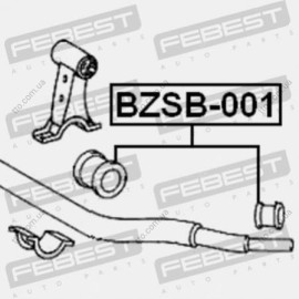 Втулка стабілізатора комплект Febest bzsb001