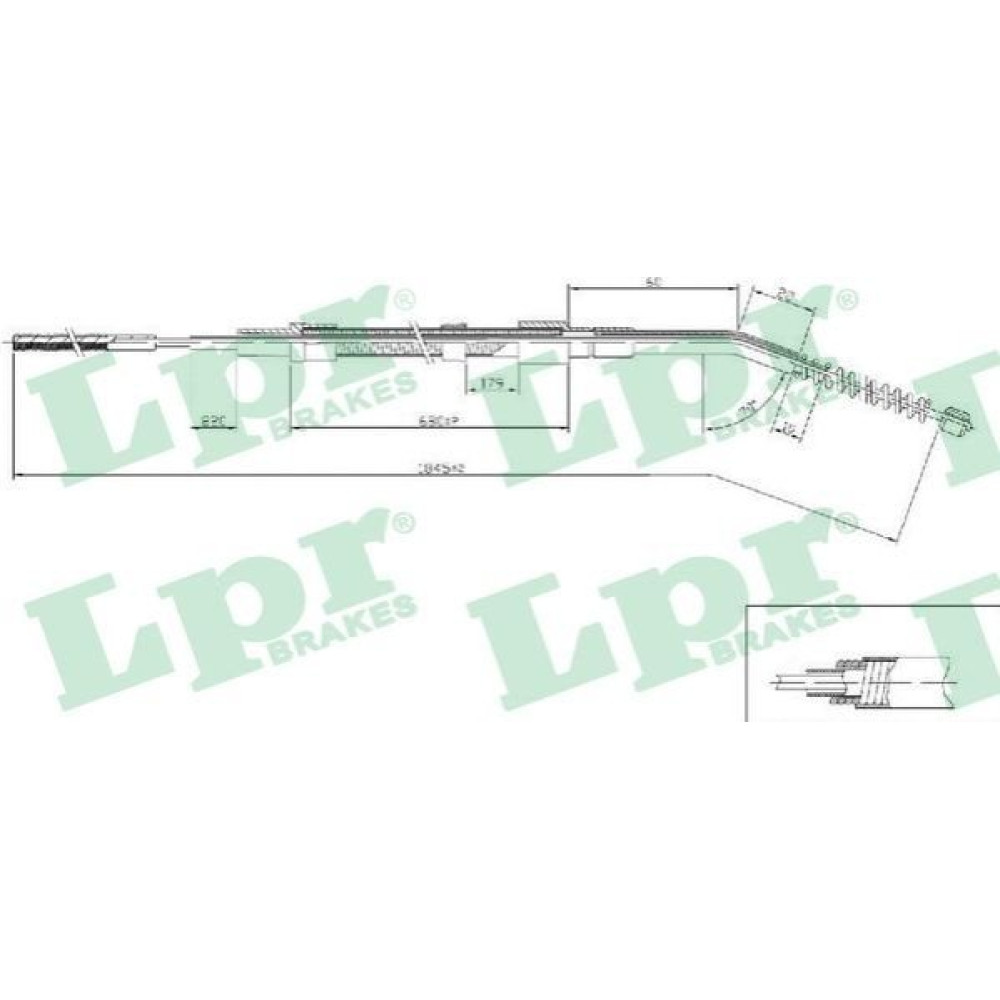 Трос ручного гальма LPR c0067b