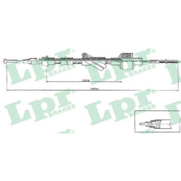 Трос сцепления LPR c0103c