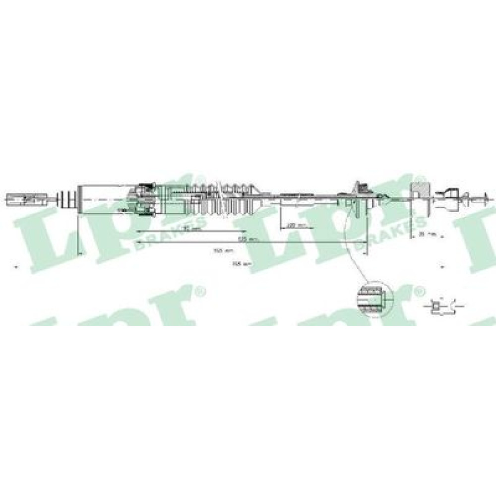 Трос сцепления LPR c0242c