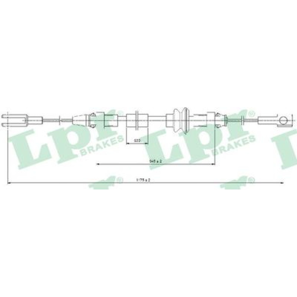 Трос ручного тормоза LPR c0368b