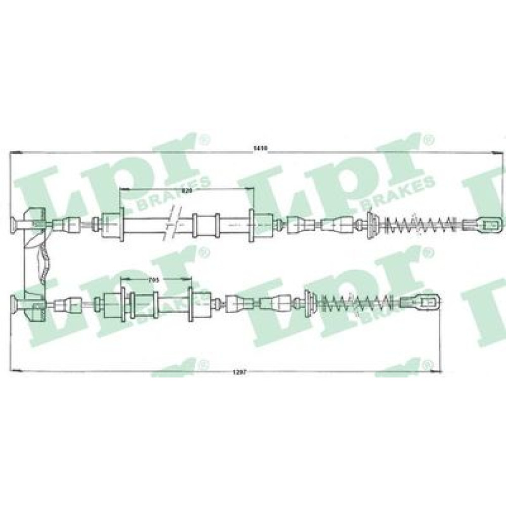 Трос ручного тормоза LPR c0572b