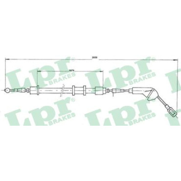 Трос ручного тормоза LPR c0582b