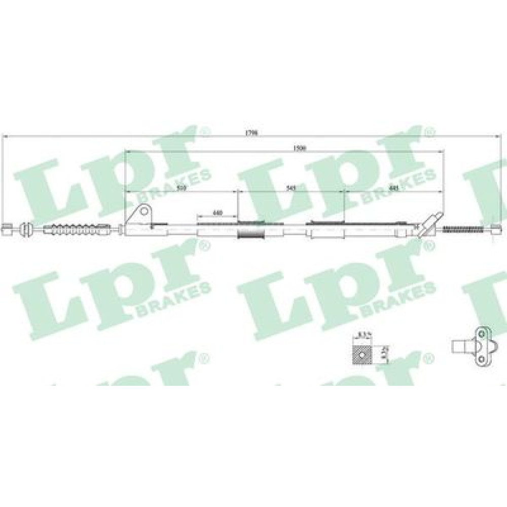 Трос ручного гальма LPR c0857b