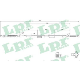Трос ручного гальма LPR c0857b