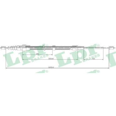 Трос ручного тормоза LPR c0952b
