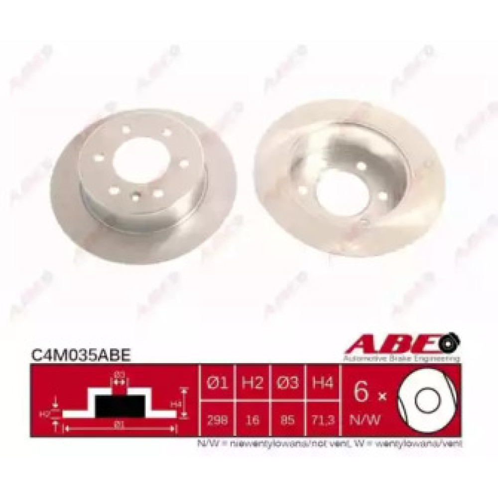 Гальмівний диск ABE c4m035abe