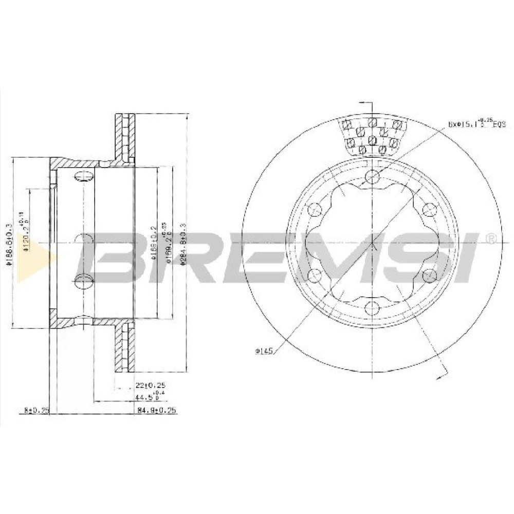 Гальмівний диск задній спарка BREMSI cd5191v