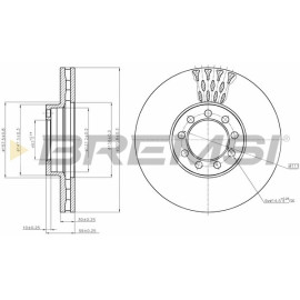BREMSI cd5329v Гальмівний диск передній BREMSI cd5329v