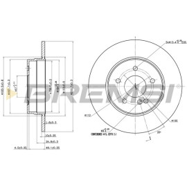 BREMSI cd6963s Гальмівний диск задній BREMSI cd6963s