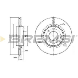 Тормозной диск передний BREMSI cd7096v