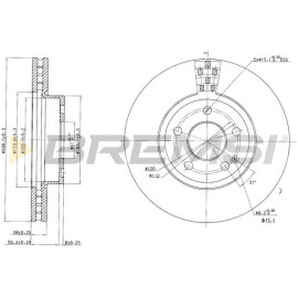 Гальмівний диск передній BREMSI cd7203v