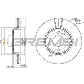 Гальмівний диск передній BREMSI cd7204v