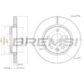 Тормозной диск задний BREMSI cd7286v