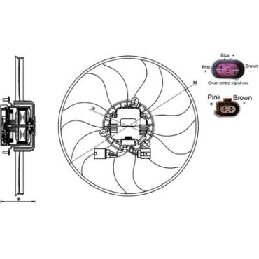 Вентилятор охолодження двигуна MAHLE cff170000s