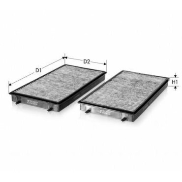 Фільтр салону вугільний 2 шт. TECNECO ck3139c2