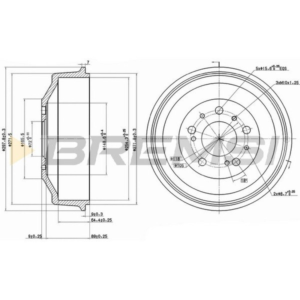 Тормозной барабан BREMSI cr5261