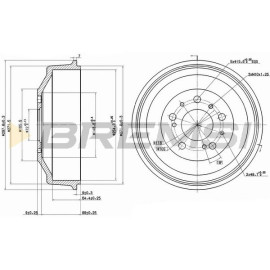 BREMSI cr5261 Гальмівний барабан BREMSI cr5261
