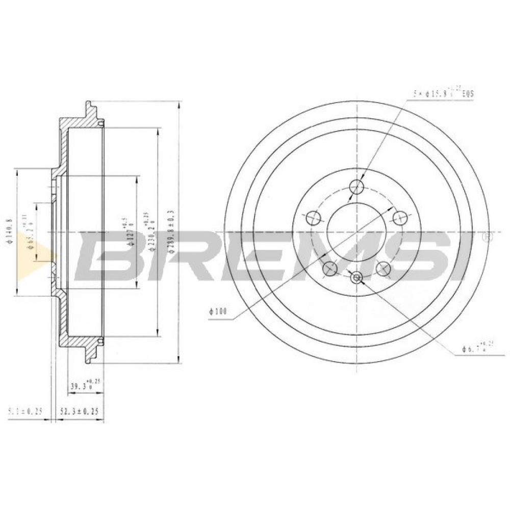 Тормозной барабан BREMSI cr5500