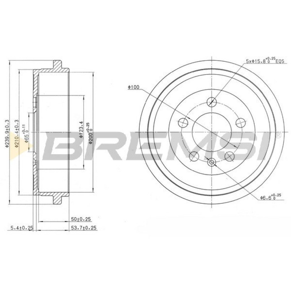 Гальмівний барабан BREMSI cr5594