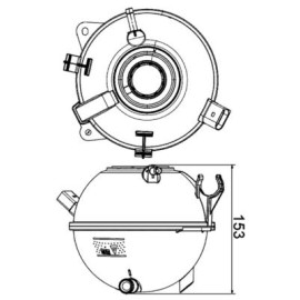Бачок розширювальний радіатора Caddy 04-/Golf 04-13/Jetta 06-/Passat 05- MAHLE crt19000s