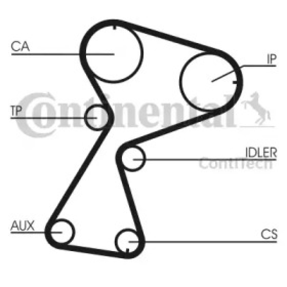 Ремінь ГРМ 1.9D Kangoo 97-03/Clio 91-05/Rapid 94-98 CONTITECH ct949