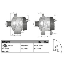Генератор DENSO dan519